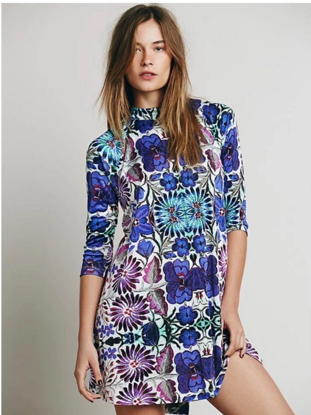 Free People Fiesta Floral Shift Dress Size M